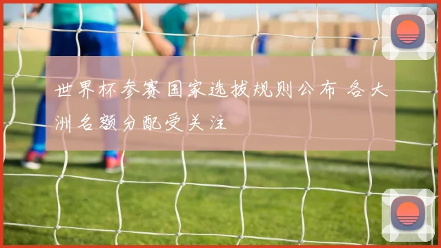 世界杯参赛国家选拔规则公布 各大洲名额分配受关注
